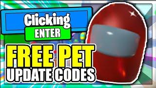 ALL NEW *FREE PET* UPDATE CODES! Clicking Fantasy Roblox