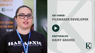 Daisy Graves works #withKalos to find a job as a FileMaker Developer