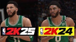 NBA 2K25 vs NBA 2K24 GRAPHIC COMPARISON (FACE SCANS)