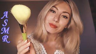 АСМР МАССАЖ КИСТОЧКОЙ | МАССАЖ ШЕИ И ПЛЕЧ | ASMR BRUSHING FACE , massage