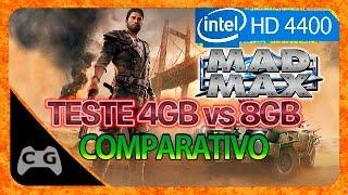 Mad Max Gameplay Intel HD Graphics Teste 4gb de RAM #96