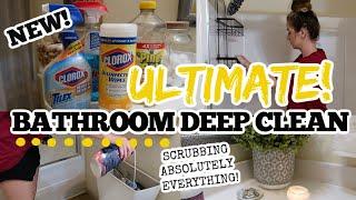 HUGE! DEEP CLEAN OF APARTMENT BATHROOM + DISINFECT | SCRUBBA DUB DUB! | Lauren Yarbrough