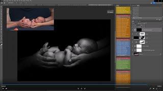 Watch me edit: Black and White Newborn baby in Parent's hands shot using LSP Newborn Actions