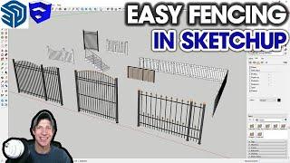 EASY FENCING in SketchUp with FlexTools FlexFence!