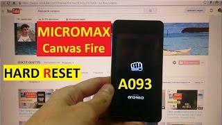 Сброс графического ключа Micromax Canvas Fire A093 Factory Hard reset