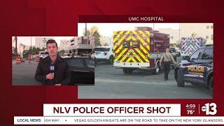 North Las Vegas police officer shot and rushed to UMC hospital