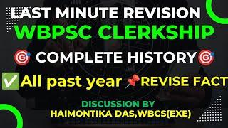 Complete Revision of Indian History#WBPSC#clerkship2024 All past year question discussionpdf