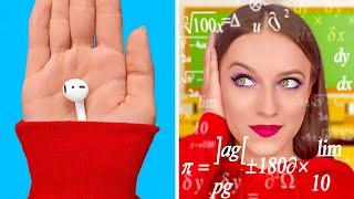 AMAZING COLLEGE HACKS || Funny Hacks Every College And School Girls Must Know by 123 GO!