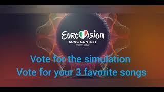 Eurovision song contest 2022 - Voting simulation semifinal 1