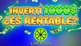 INVIERTO 1.000$ en Limercoin: ¿Cuánto genero al mes? ¿Es rentable? #limercoin