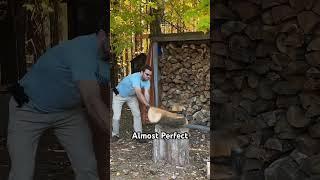 A little off today. #shorts #firewood #choppingwood #funny #youtubeshorts #youtube #dad