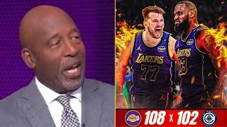 "UNSTOPPABLE" - James Worthy GOES CRAZY LeBron & Luka combined 46Pts as Lakers beat Clippers 108-102