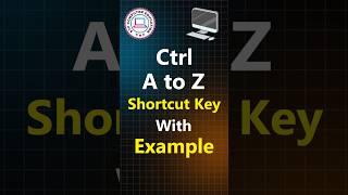 Ctrl A to Z  Shortcut Keys #pc #laptop #computer #windows #tech #viral #reels #shorts