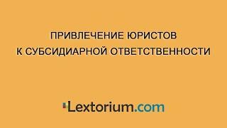 Привлечение юристов к субсидиарной ответственности