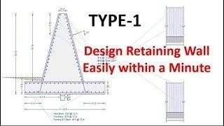 IES QuickSuite Full Tutorials | Cantilever Retaining Wall Design | Concrete Retaining Wall Design