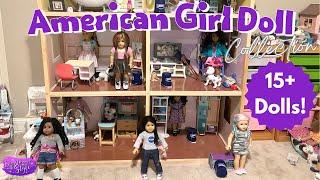 American Girl Doll Collection & 18-inch Dolls Dollhouse Tour 