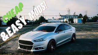 Cheap & Easy Mods Anyone Can Do!! || 2013 Ford Fusion  || Mod list