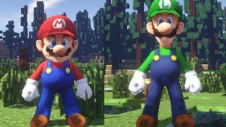 Minecraft Custom Steve Mario&Luigi mod Animations release