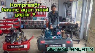 KOMPRESÖR,BASINÇ AYARI,NASIL YAPILIR ,bar ayarı nasıl yapılır #kompresör #basınç #ayar