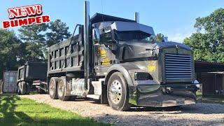 Custom kenworth t800 dump truck | NEW chrome bumper for my kenworth truck