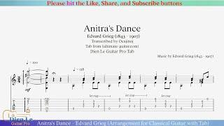 Anitra's Dance - Edvard Grieg (Arrangement for Classical Guitar with Tab)