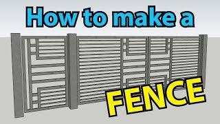 SketchUp Tutorial | How to make a FENCE model | Sketchup 2017