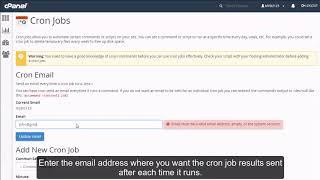 cPanel - Setting Up a Cron Job