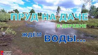 Пруд на даче для рыбы и раков после работы экскаватора. Копка и чистка пруда. Ждем ВОДЫ !