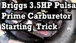 Briggs 3.5HP Pulsa Prime Carburetor, Quick Tip on Starting if it Been Sitting for Long Time