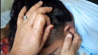 ASMR 11 minutes of soothing hair checking video 