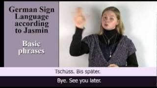 German Sign Language according to Jasmin - Basic phrases