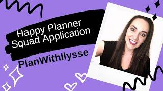 Happy Planner® Squad 2020-2021 Application