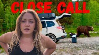 A Close ENCOUNTER with a GRIZZLY | Solo Female Car Camping | EP.6