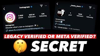 How to know if it's a legacy verified account or a meta verified account?