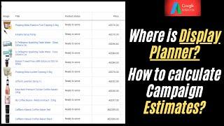 How to find display planner in Google AdWords in 2020, calculate display inventory and performance.