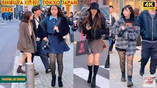 4k hdr Japan travel 2024 | Walk in Shibuya (渋谷) Tokyo Japan |  Relaxing Natural City ambience