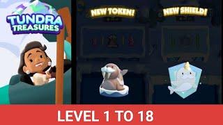 TUNDRA TREASURES LEVEL 1 TO 18 | Digging event Monopoly go #monopolygo #tundra #treasures #digging