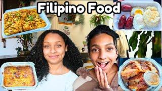 Trying New Filipino Food For The First Time | Breakfast, Entrees & More!