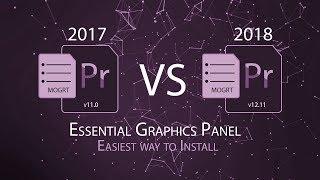 WINDOWS  Install & Customize Essential Graphics folders or Libraries 2017-2018 Premiere