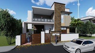 Architectural 3D House Elevation for 40X60 Project I Vijayapura I Karnataka I 3BHK I Multifamily