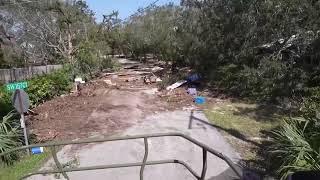 Drive through the devastation of Hurricane Helene's destruction in Cedar Key, Florida