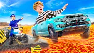 Braxton and Ryder Race Dirt Bikes and Monster Trucks - Fun Kids Video