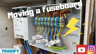 Moving A Fuseboard/Consumer Unit inside, Tradify how to, Exotic life of an Electrician