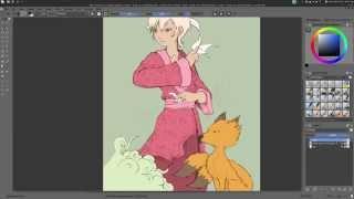 Krita 2.9 tutorial -part1/2- Gmic colorize[interactive]