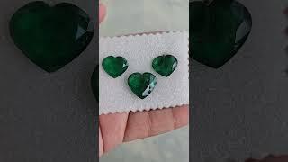 Lovely!  Natural emerald heart shape for necklace - emerald pair - emerald jewelry