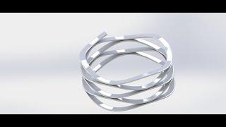 Wave spring design in SolidWorks Tutorial