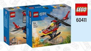 LEGO City Fire Rescue Helicopter (60411)[85 pcs] Speed Build @TopBrickBuilderLite