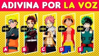 ADIVINA la voz del PERSONAJE ANIME ️¿Podrás adivinar sólo con su voz? TEST anime | Quiz SOR