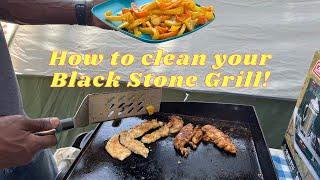 How to clean your BlackStone Grill | Easiest way to clean your BlackStone grill | #shorts