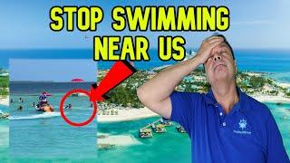 GUESTS GET ABUSIVE OVER SWIMMING TO CLOSE TOO THEM, CRUISE NEWS